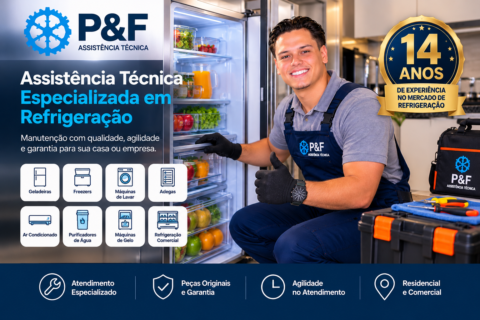 Assistência Técnica P F Refrigeração PF Assistência Técnica | Conserto de Geladeiras em BH Assistência Técnica P F Refrigeração